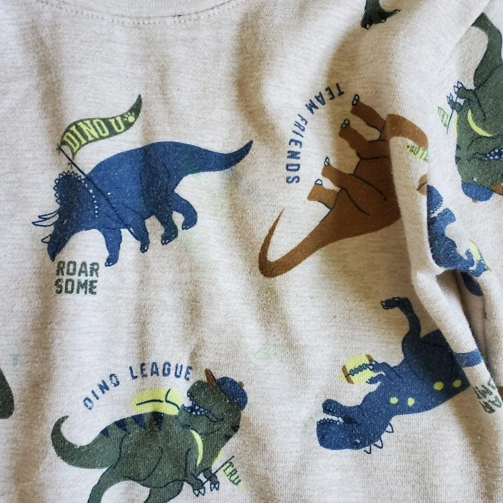 Jurassic Dino Outfit Lot Toddler 2/3T Hoodies Pants Sweatshirt Tee Shark 7Pc